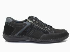 Chaussures sneakers en cuir noir Anvers