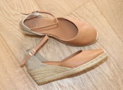 Espadrilles en cuir naturel camel Costa