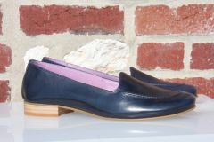 Mocassins en cuir souple bleu marine Cassis