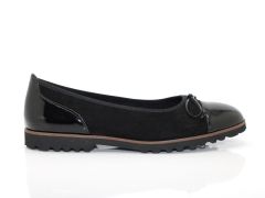 Ballerine Noir Gabor en cuir et velours