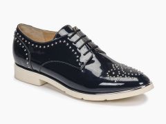 Derbie en cuir bleu nuit Prettys