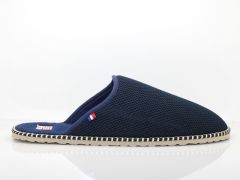 Mules en coton bleu marine Boissière