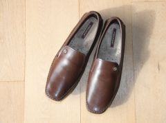 Mocassins marron en cuir souple