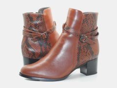 Bottines en cuir camel Pretty