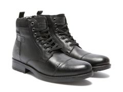 Boots Spicy en cuir noir de Redskins