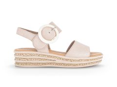 Sandales plateforme Gabor en cuir rose Nude