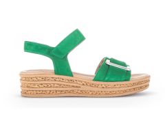 Sandales tendance Gabor en cuir velours vert Marcia