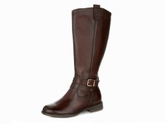 Bottes Tamaris en cuir marron cognac