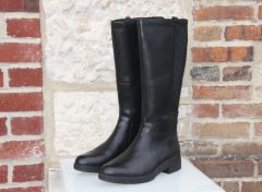 Bottes en cuir et stretch noir Harley