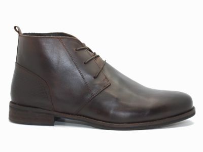 Chaussures en cuir marron foncé Basil