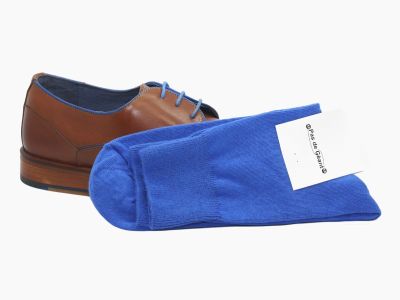 Chaussettes en coton bleu Cobalt