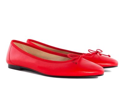 Ballerine en cuir rouge Gloss