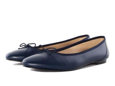 Ballerine en cuir bleu marine Gaby