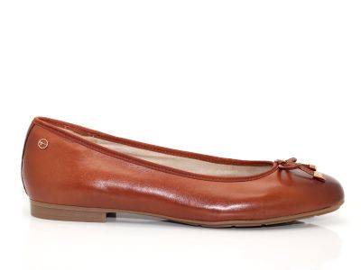 Ballerines Tamaris en cuir cognac