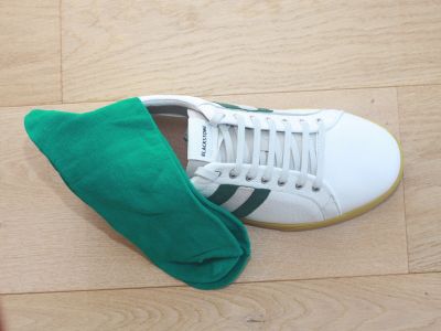 Chaussettes en coton vert menthe