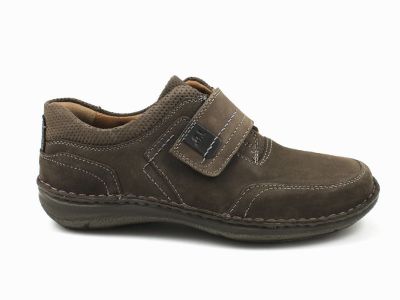 Chaussures basses en cuir Anvers avec 1 scratch de fermeture