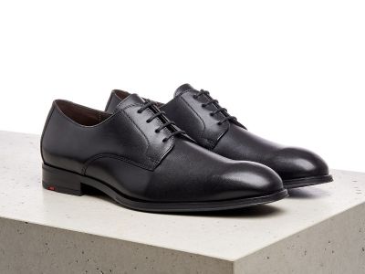 Chaussures de ville en cuir noir Sabre