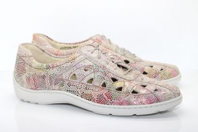 Derby d'été en cuir multicolore Arlequin