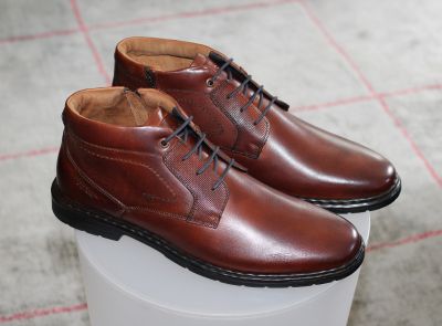Chaussures montantes en cuir marron Alastair