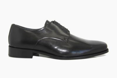 Derby classique en cuir noir Moya