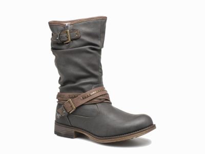 Mi bottes en cuir gris foncé Fugitive