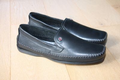 Mocassins noir en cuir souple 