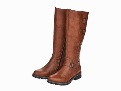 Bottes fourrées en cuir marron Marcus