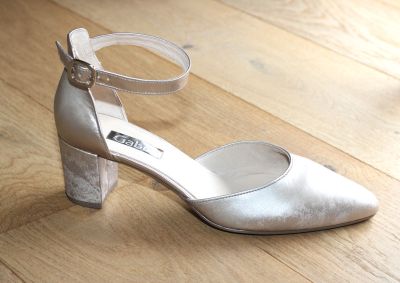 Sandales à talon Gabor en cuir métallisé
