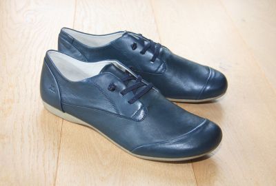 Derby confort en cuir bleu Fiona