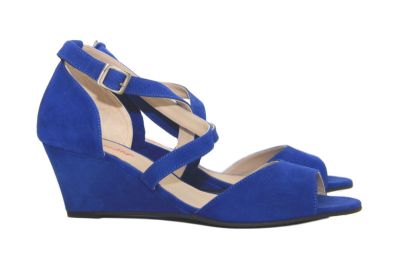 Sandales Compensées Bleu Royal